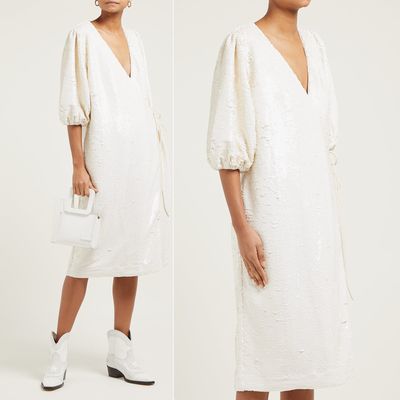 Sonora Sequinned Wrap Dress, £430 | Ganni