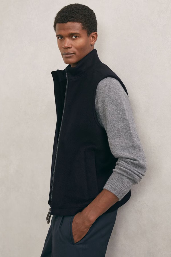 Hewitt Wool-Blend Funnel-Neck Gilet from Reiss