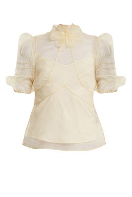 High-Neck Silk Top from Red Valentino