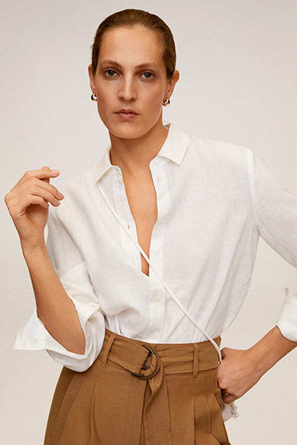 100% Linen Shirt from Mango