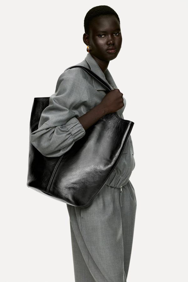 Patent Leather Tote Bag from Arket