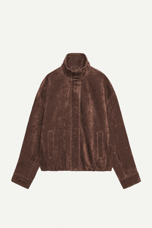 Suede Leather Jacket from Zara