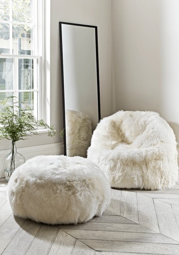 Sumptuous Sheepskin Pouffe