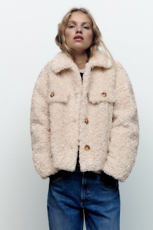 Faux Shearling Overshirt from Zara