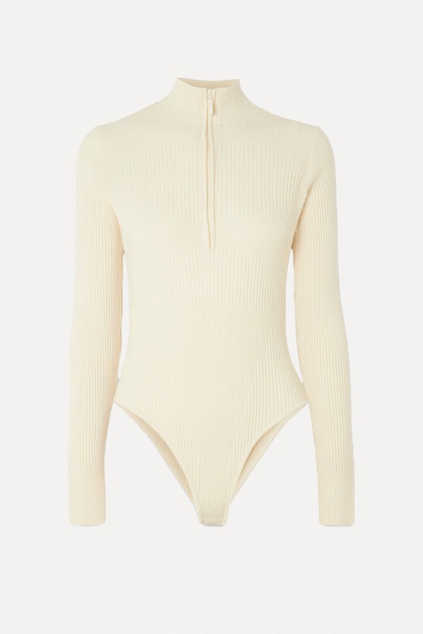 Butte Ribbed Merino-Wool Turtleneck Bodysuit from Cordova