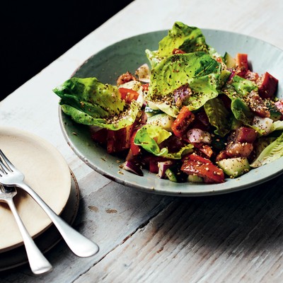 Butter Lettuce With Seasonal Vegetables & Za'atar