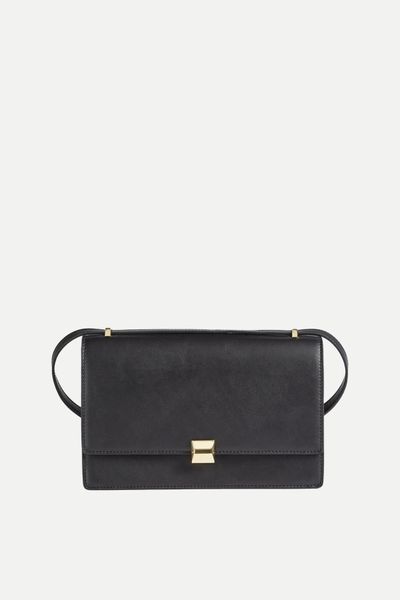 Ottie Black Vegan Leather Shoulder Bag from LK Bennett