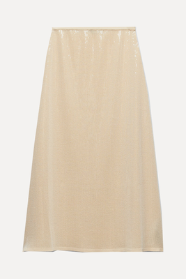 Sequinned Knit Midi Skirt from Zara