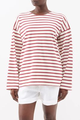 Arlo Striped Cotton-Jersey Long-Sleeved T-shirt from Posse