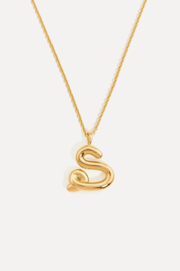 Curly Molten Initial Pendant Necklace from Missoma