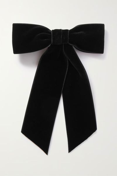 Wide Velvet Bow Hair Clip from Jennifer Behr