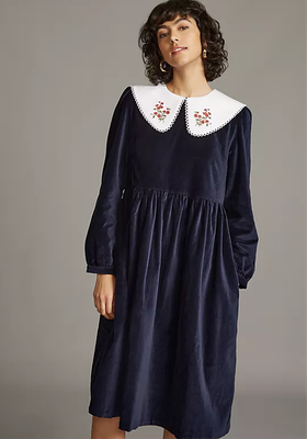 Pasque Navy Velvet Dress from Meadows