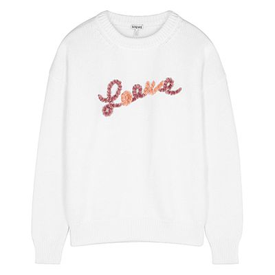 Logo-Appliquéd Cotton Jumper from Loewe