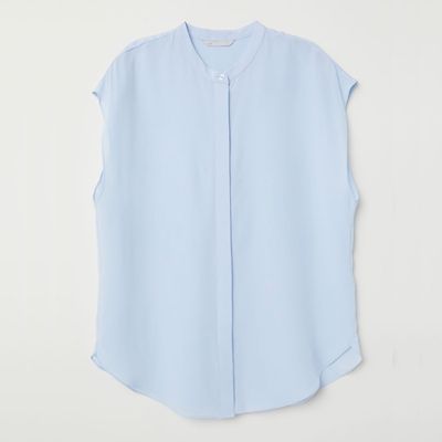 Short Sleeved Silk Blouse from H&M