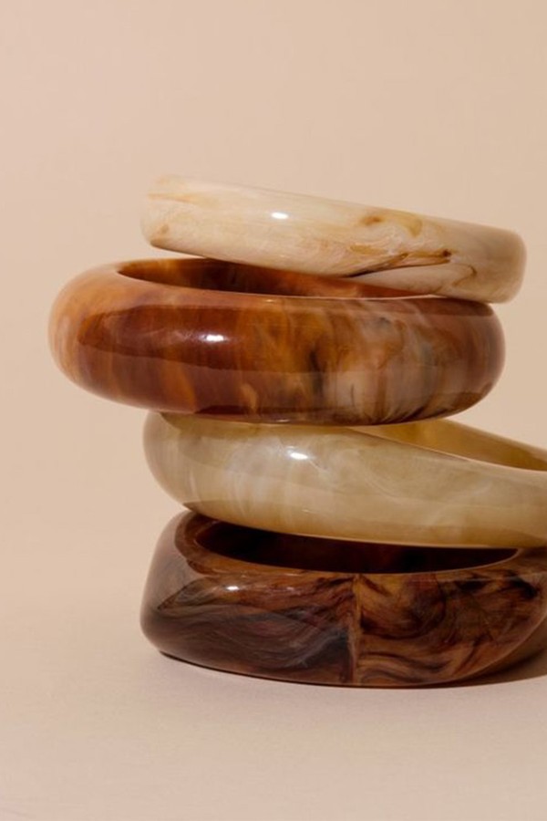 Marbled Resin Bangle from Jon Richard