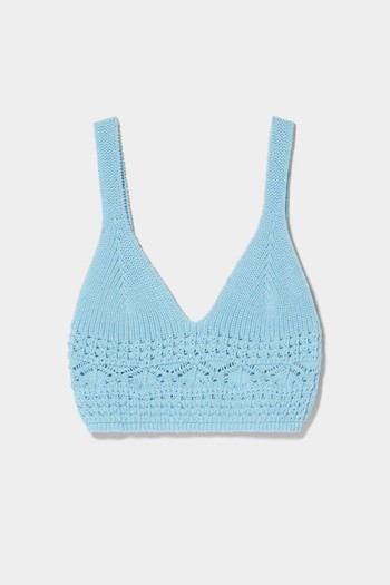 Openwork Crochet Top from Bershka