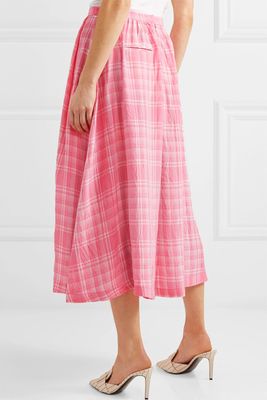 Checked Voile Midi Skirt from Rosie Assoulin
