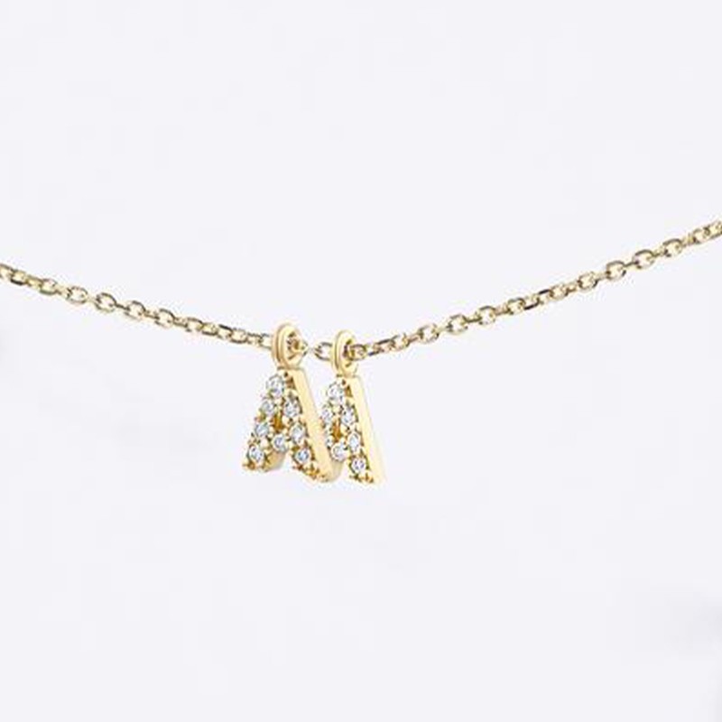 Diamond Initial Cluster Necklace from Aurum & Grey