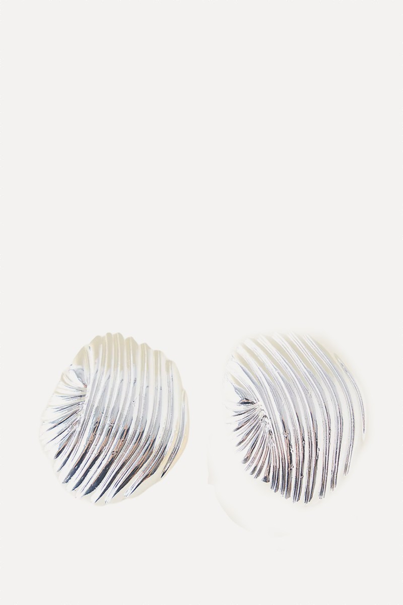 Ribbed Statement Stud Earrings from Anthropologie