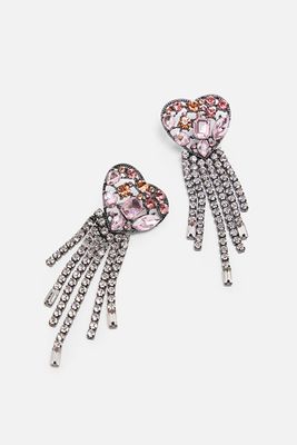 Limited Edition Rhinestone Heart Earrings
