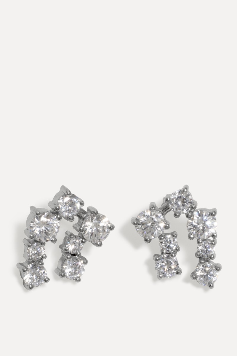 Myth Cubic Zirconia & Rhodium Earrings 