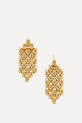 Heirloom Chain Cocktail Earrings 18ct Gold Vermeil  from Monica Vinader