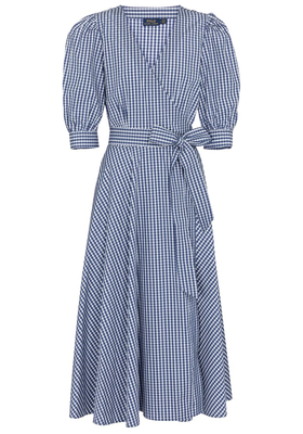 Gingham Cotton Midi Wrap Dress from Ralph Lauren