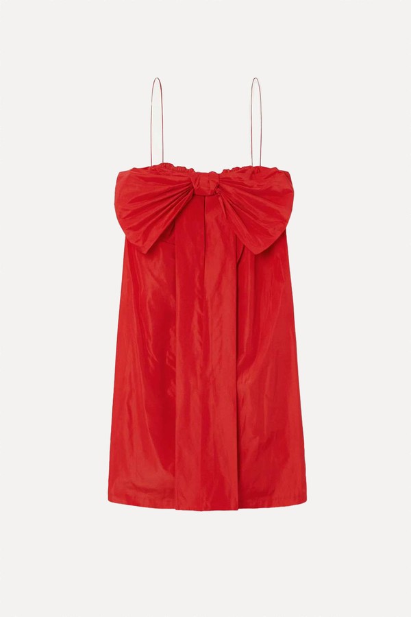 Estee Bow-Embellished Taffeta Mini Dress from BERNDATTE