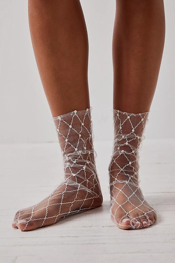 Diamonds And Pearls Sheer Socks, £32 | Free People