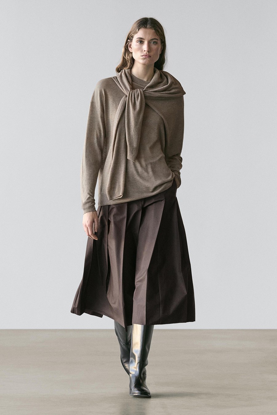 Oversize Wool Blend Knit Sweater