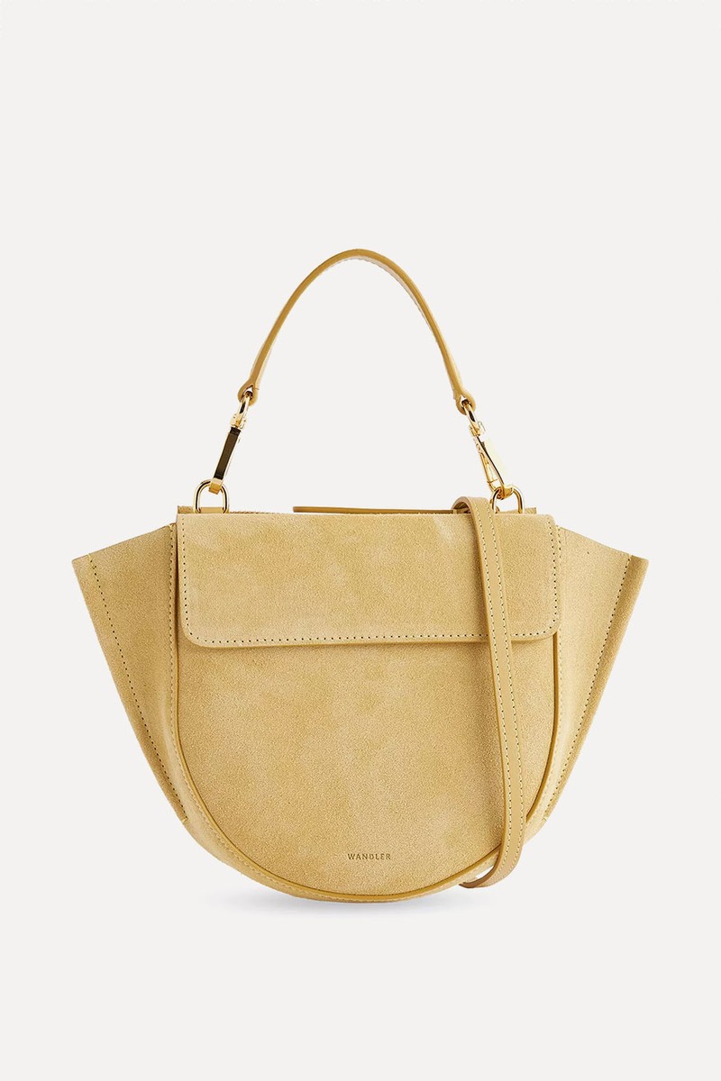 Hortensia Mini Suede Top-Handle Bag from WANDLER