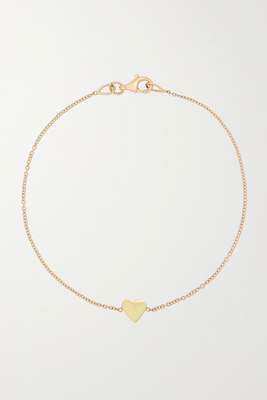 Mini Heart 18-Karat Gold Bracelet from Jennifer Meyer