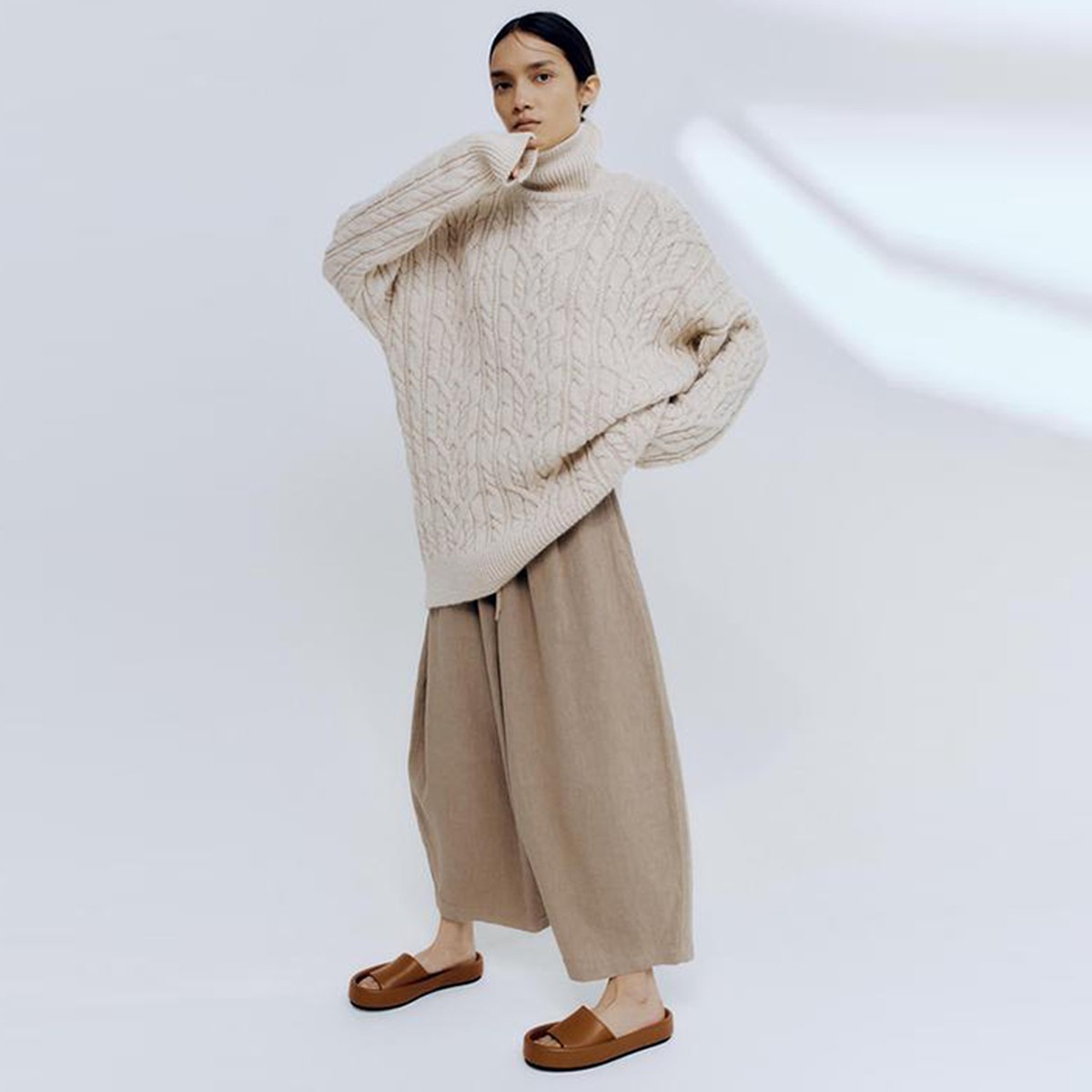 Ecowool Turtleneck Sweater, $410 | Monica Cordera 