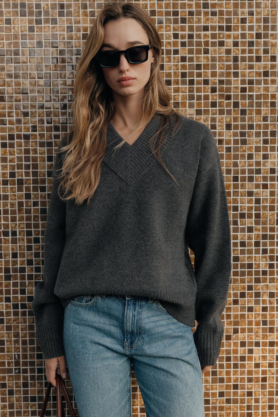 Knit V-Neck Jumper