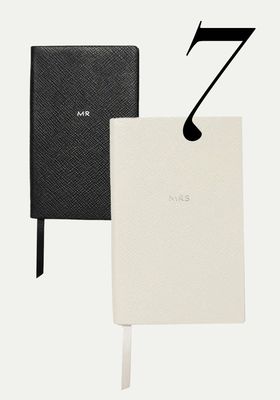 Set Of Two Panama Mr & Mrs Textured-Leather Notebooks from Smythson