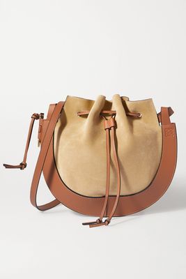 Horseshoe Two-Tone Suede & Leather Shoulder Bag, £1,250 | Loewe