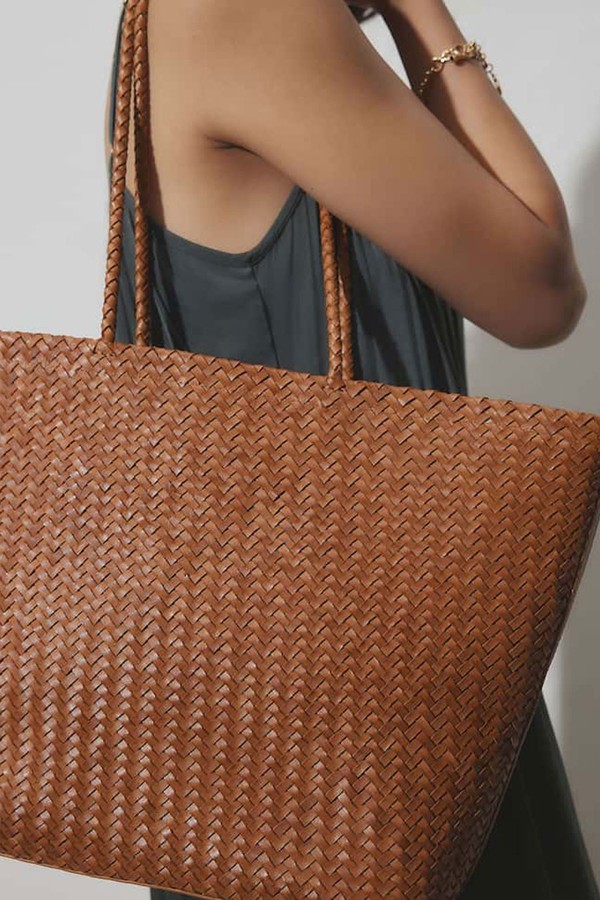 Premium Leather Weave Shoulder Bag from Next