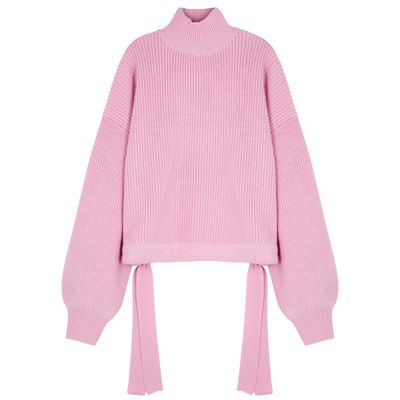 Candyfloss Pink Wool Jumper from PAPER London