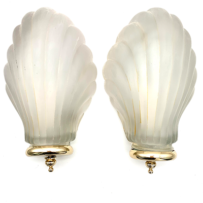 Pair Of Vintage 1960s Shell Wall Lights from By Alice