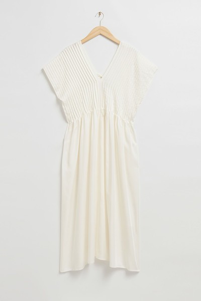 Pleated Midi Kaftan Dress from & Other Stories