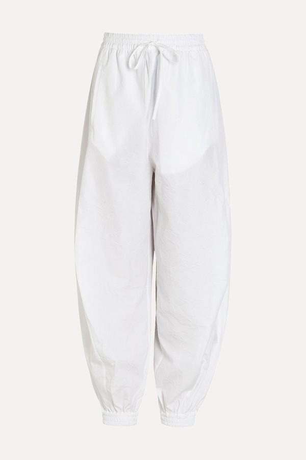 Crinkled Effect Balloon-Leg Cotton-Blend Trousers from Róhe