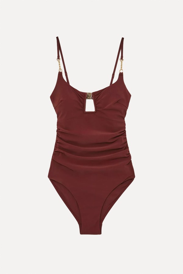 Wrenna Bandeau Square Neck Swimsuit from Reiss