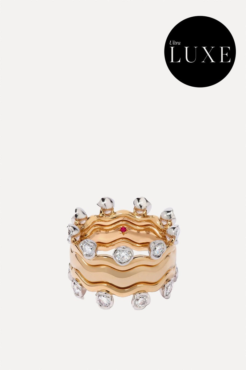 Whoopsie Daisy Diamond Ring Stack from Annoushka