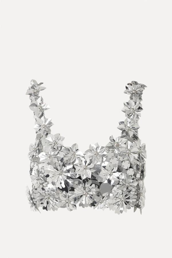 Cropped Embellished Chainmail Top from Rabanne