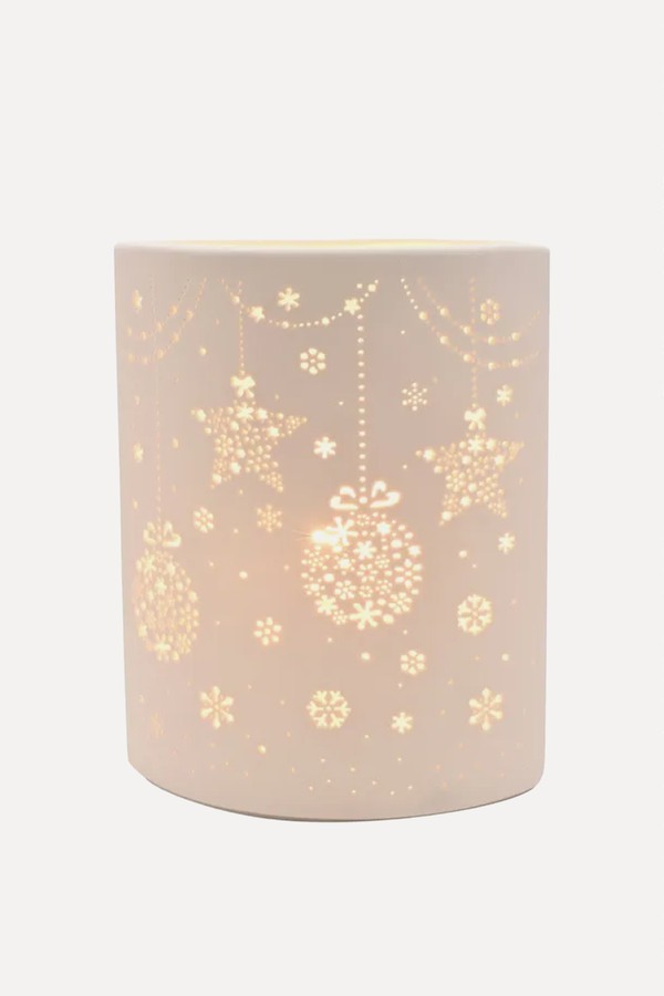 The Christmas Gift Co 24cm Porcelain Christmas Lamp