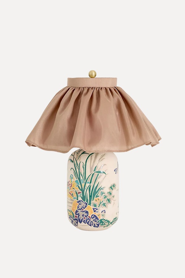  Bernadette Ceramic Carved Table Lamp from anthropologie