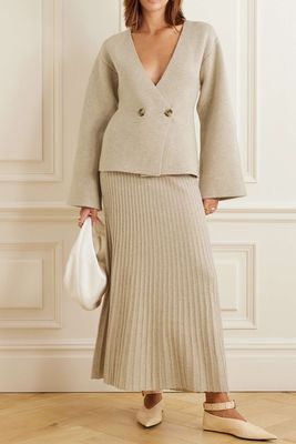 Hevina Ribbed Wool Maxi Skirt  from By Malene Birger 
