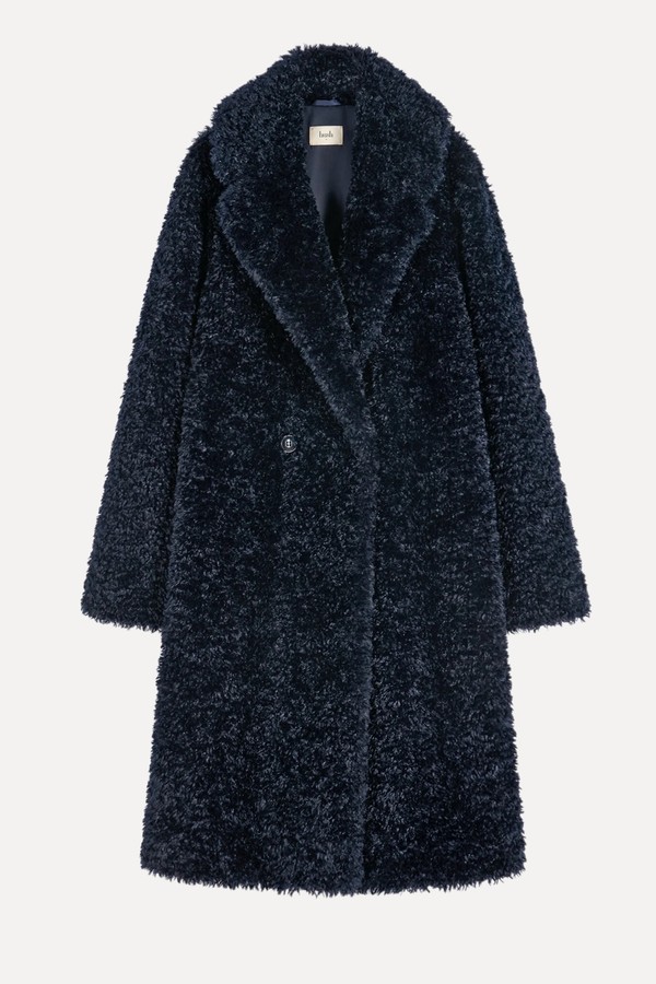 Leighton Textured Faux Fur Coat from Hush