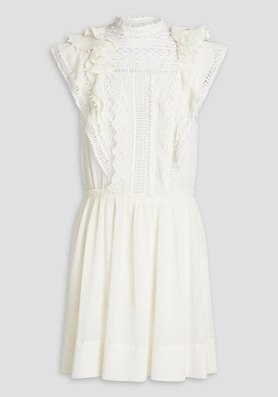 Lanelia Crochet Paneled Cotton And Silk Blend Georgette Mini Dress from Isabel Marant