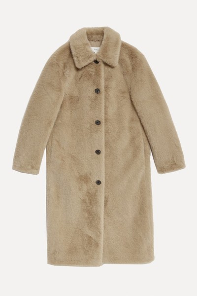 Faux Fur Collared Longline Coat from Marks & Spencer